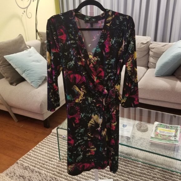 BCBGMaxAzria Wrap Floral Dress - Picture 1 of 4